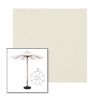 Picture of Oyster | 9' Wood Frame Market Umbrella Sunbrella® Awning Fabric