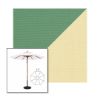 Picture of Basil Parchment | 11' Wood Frame Market Umbrella Sunbrella® Awning Fabric