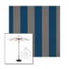 Picture of Beaufort Peacock | 11' Wood Frame Market Umbrella Sunbrella® Awning Fabric