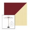 Picture of Burgundy Parchment | 11' Wood Frame Market Umbrella Sunbrella® Awning Fabric