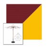 Picture of Burgundy Sunflower | 11' Wood Frame Market Umbrella Sunbrella® Awning Fabric