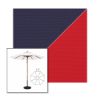 Picture of Captain Navy Jockey Red | 11' Wood Frame Market Umbrella Sunbrella® Awning Fabric