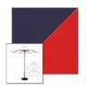 Picture of Captain Navy Logo Red | 11' Wood Frame Market Umbrella Sunbrella® Awning Fabric
