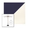 Picture of Captain Navy White | 11' Wood Frame Market Umbrella Sunbrella® Awning Fabric
