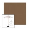 Picture of Cocoa | 11' Wood Frame Market Umbrella Sunbrella® Awning Fabric