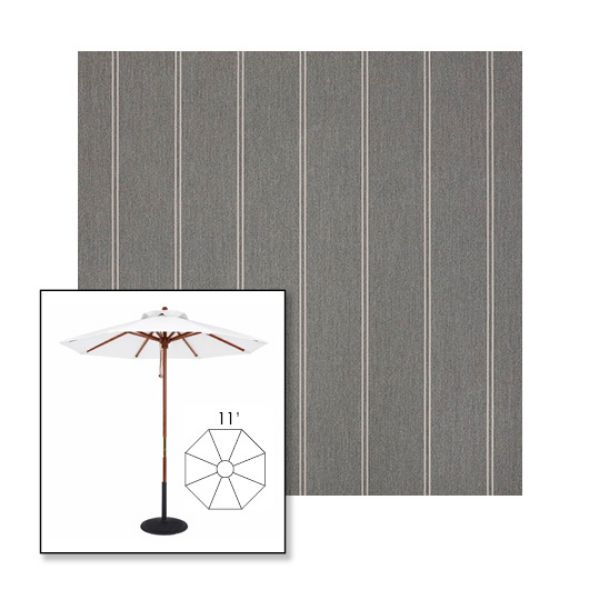 Picture of Cooper Ash | 11' Wood Frame Market Umbrella Sunbrella® Awning Fabric