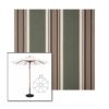 Picture of Emblem Fern | 11' Wood Frame Market Umbrella Sunbrella® Awning Fabric