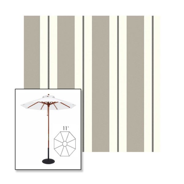 Picture of Equate Cashmere | 11' Wood Frame Market Umbrella Sunbrella® Awning Fabric