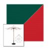 Picture of Forest Green Jockey Red | 11' Wood Frame Market Umbrella Sunbrella® Awning Fabric