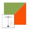 Picture of Ginkgo Orange | 11' Wood Frame Market Umbrella Sunbrella® Awning Fabric