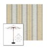 Picture of Grey Beige Chip Fancy | 11' Wood Frame Market Umbrella Sunbrella® Awning Fabric