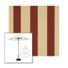 Picture of Havelock Brick | 11' Wood Frame Market Umbrella Sunbrella® Awning Fabric