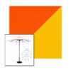 Picture of Orange Sunflower | 11' Wood Frame Market Umbrella Sunbrella® Awning Fabric