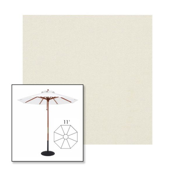 Picture of Oyster | 11' Wood Frame Market Umbrella Sunbrella® Awning Fabric