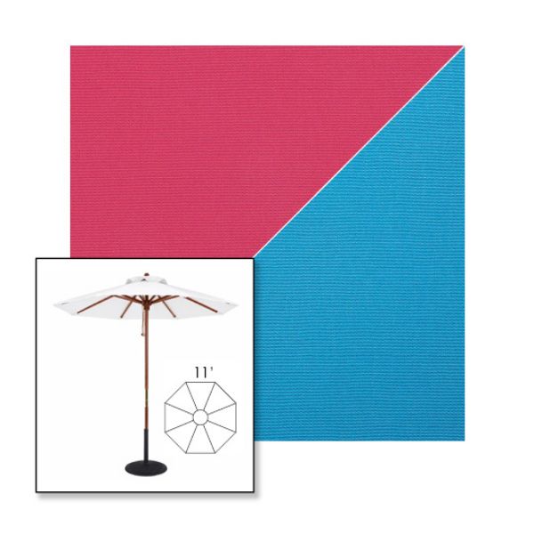 Picture of Pink Azure | 11' Wood Frame Market Umbrella Sunbrella® Awning Fabric