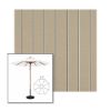 Picture of Putty Regimental | 11' Wood Frame Market Umbrella Sunbrella® Awning Fabric