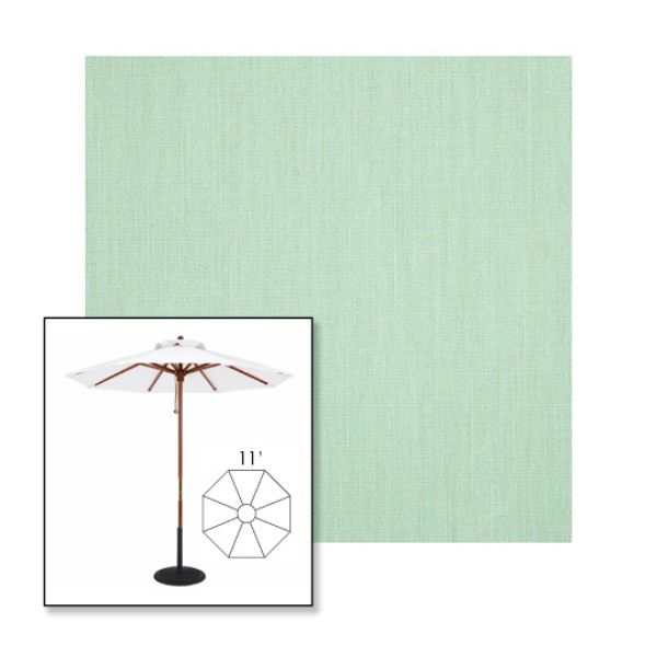Picture of Sea | 11' Wood Frame Market Umbrella Sunbrella® Awning Fabric