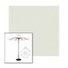 Picture of Silver | 11' Wood Frame Market Umbrella Sunbrella® Awning Fabric