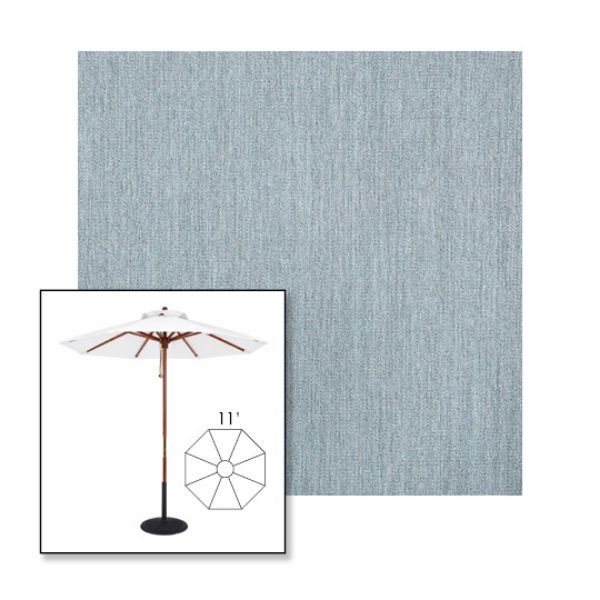 Picture of Storm | 11' Wood Frame Market Umbrella Sunbrella® Awning Fabric
