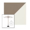 Picture of Taupe Natural | 11' Wood Frame Market Umbrella Sunbrella® Awning Fabric