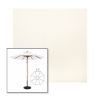 Picture of White | 11' Wood Frame Market Umbrella Sunbrella® Awning Fabric