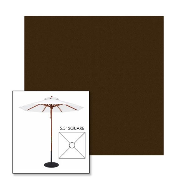 Picture of Badger | 5.5' Wood Square Frame Market Umbrella Sunbrella® Awning Fabric