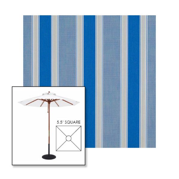 Picture of Baycrest Pacific | 5.5' Wood Square Frame Market Umbrella Sunbrella® Awning Fabric