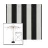 Picture of Beaufort Black White | 5.5' Wood Square Frame Market Umbrella Sunbrella® Awning Fabric