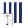 Picture of Beaufort Captain Navy | 5.5' Wood Square Frame Market Umbrella Sunbrella® Awning Fabric