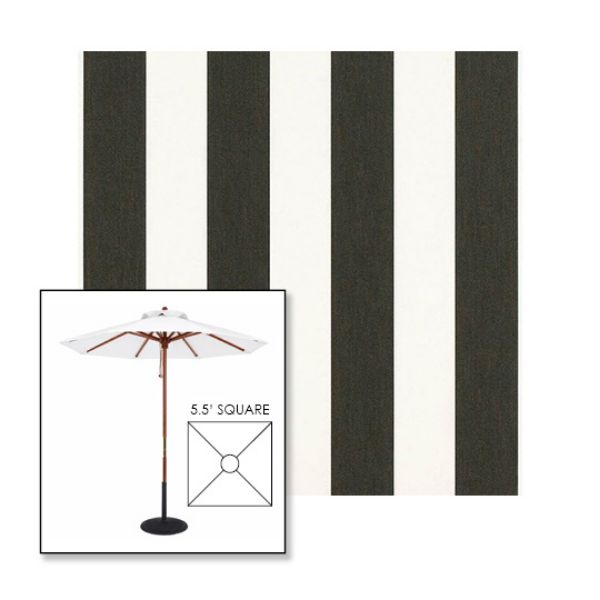 Picture of Beaufort Classic | 5.5' Wood Square Frame Market Umbrella Sunbrella® Awning Fabric