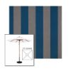 Picture of Beaufort Peacock | 5.5' Wood Square Frame Market Umbrella Sunbrella® Awning Fabric