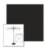 Picture of Black | 5.5' Wood Square Frame Market Umbrella Sunbrella® Awning Fabric