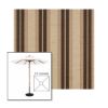 Picture of Chip Fancy Chocolate | 5.5' Wood Square Frame Market Umbrella Sunbrella® Awning Fabric