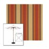 Picture of Colonnade Redwood | 5.5' Wood Square Frame Market Umbrella Sunbrella® Awning Fabric