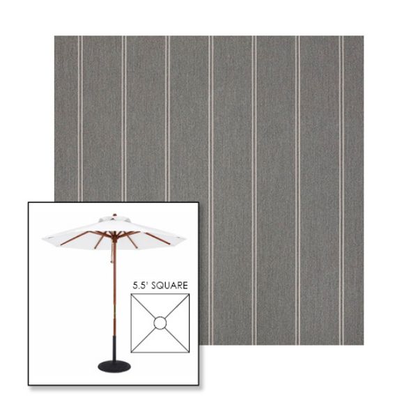 Picture of Cooper Ash | 5.5' Wood Square Frame Market Umbrella Sunbrella® Awning Fabric
