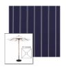Picture of Cooper Navy | 5.5' Wood Square Frame Market Umbrella Sunbrella® Awning Fabric