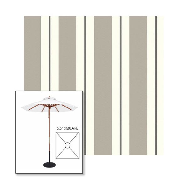 Picture of Equate Cashmere | 5.5' Wood Square Frame Market Umbrella Sunbrella® Awning Fabric