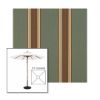 Picture of Forest Vintage | 5.5' Wood Square Frame Market Umbrella Sunbrella® Awning Fabric