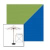 Picture of Ginkgo Pacific Blue | 5.5' Wood Square Frame Market Umbrella Sunbrella® Awning Fabric