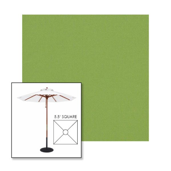 Picture of Ginkgo | 5.5' Wood Square Frame Market Umbrella Sunbrella® Awning Fabric