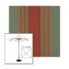Picture of Henna Fern Vintage | 5.5' Wood Square Frame Market Umbrella Sunbrella® Awning Fabric