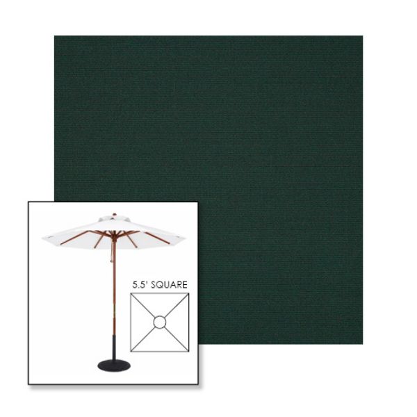 Picture of Ivy | 5.5' Wood Square Frame Market Umbrella Sunbrella® Awning Fabric