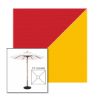 Picture of Jockey Red Yellow | 5.5' Wood Square Frame Market Umbrella Sunbrella® Awning Fabric