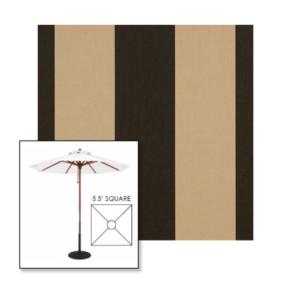 Picture of Manhattan Classic | 5.5' Wood Square Frame Market Umbrella Sunbrella® Awning Fabric