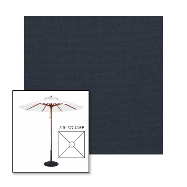 Picture of Navy | 5.5' Wood Square Frame Market Umbrella Sunbrella® Awning Fabric