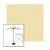 Picture of Parchment | 5.5' Wood Square Frame Market Umbrella Sunbrella® Awning Fabric