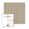 Picture of Putty Regimental | 5.5' Wood Square Frame Market Umbrella Sunbrella® Awning Fabric