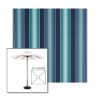 Picture of Saxon Cascade | 5.5' Wood Square Frame Market Umbrella Sunbrella® Awning Fabric