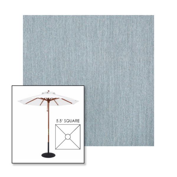Picture of Storm | 5.5' Wood Square Frame Market Umbrella Sunbrella® Awning Fabric