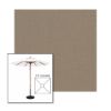 Picture of Taupe | 5.5' Wood Square Frame Market Umbrella Sunbrella® Awning Fabric